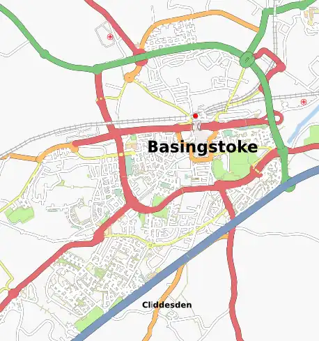 Map of Basingstoke, Jun 2008