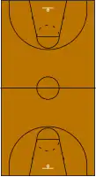 sport=basketball hoops=2 28 m × 15 m or 29 m × 15 m.