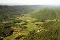 Ridges on each side of a valley in the Appalachian Mountains