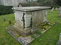 Ein Tischgrabmal in Hampshire, England