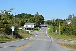Logan County Road 5 (Old State Route 533) at State Route 540 in New Jerusalem