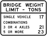 Illinois: maxweight=17 st maxweight:hgv:conditional=21 st @ (axle=3 and trailer); 21 st @ (axle=4 and trailer); 23 st @ (axle>=5 and trailer) maxweight:hgv:conditional=21 st @ (axle=3 or axle=4); 23 st @ (axle>=5) (specify unit as short tons)