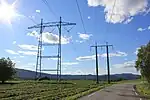 420kV and 132kV towers near Eidsvoll, Norway