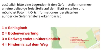 Legende Gefahrenstelle