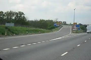 A5 exit link to A672, Darmstadt, Germany