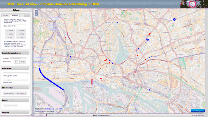 Entwicklung Maxheight Tags in Hamburg von Januar 2010 - 2014