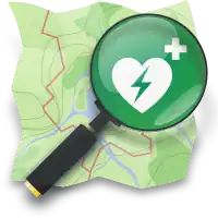 OSM logo with defibrillator pictogram