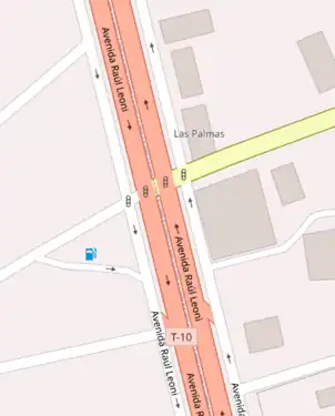 La Av. Raúl Leoni de Maturín con sus dos calles de servicio.