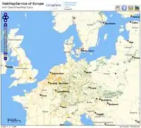 Screenshot of OSM WMS Europe