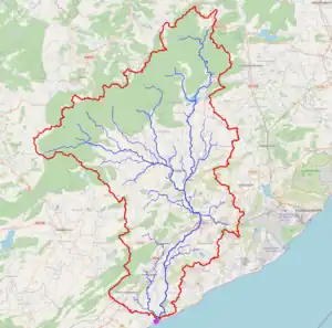 Sarada River Basin map