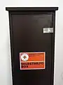 Example of a mountain rescue box operated by Bergwacht Sachsen, located in the SBB climbing gym Dresden, Germany