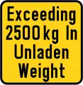 Singapore: maxunladenweight=2500 kg