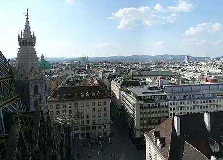 Blick auf Wien Richtung Wienerwald