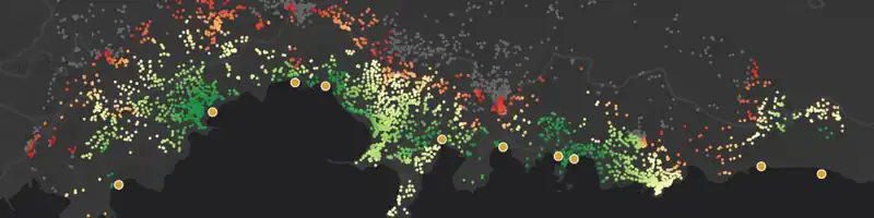 Targomo reachability