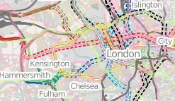 Tube map based on OpenStreetMap