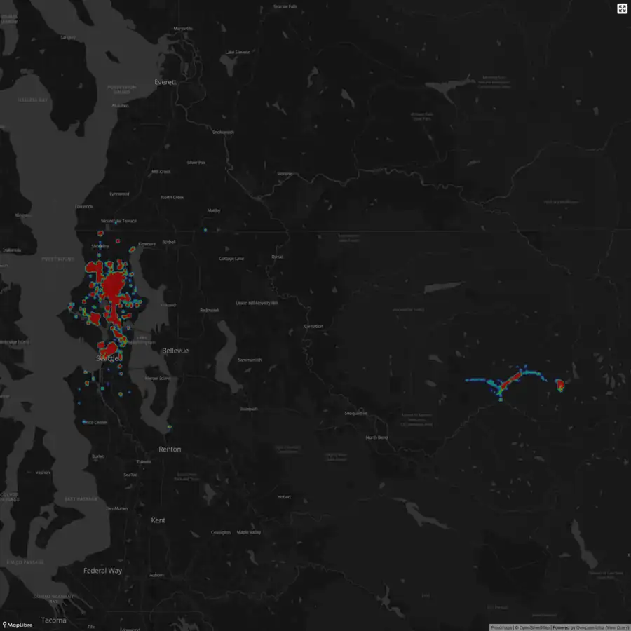 A Heatmap of user contributions in OSM View Source