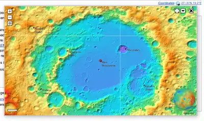 Coordenadas de La Luna en el WikiMiniAtlas.