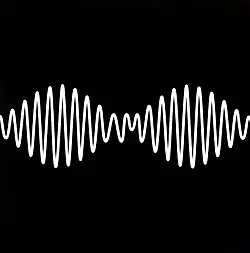 A waveform with the album name in the middle.