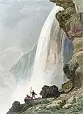 Voute sous la Chute du Niagara – Niagara Falls, Jacques-Hippolyte van der Burch, c. 1841