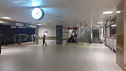 Platform with access stairs