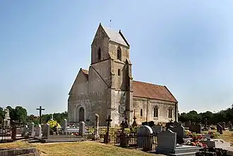 The church in Les Moutiers-en-Auge
