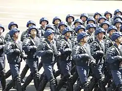 The troops of the National Guard during a parade in Astana in 2017.