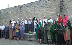 Iranian Zoroastrians praying in Ateshgah of Baku.