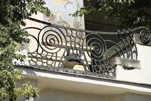 Balcony decoration on south facade