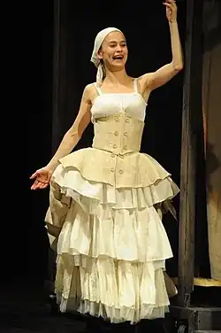 Lucy Dubinchik in the play "Dom Juan" at the Gesher Theater, 2010