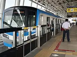 A HCMC Metro Line 1 train at one of its stations