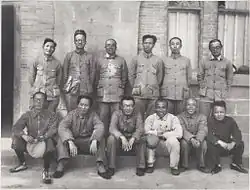 Chen Yun with other members of the presidium of the Sixth Plenary Session of the Sixth Central Committee