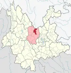 Location in Yunnan