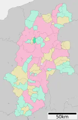 Location of Ikusaka in Nagano Prefecture