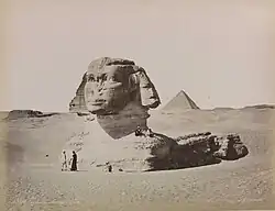 The Great Sphinx partly under the sand, c. 1880
