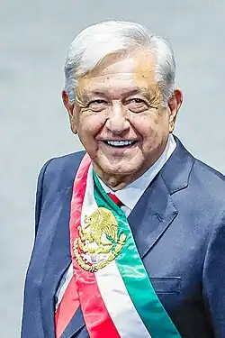 Andrés Manuel López Obrador at Claudia Sheinbaum's inauguration