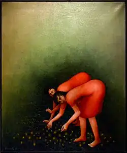 Two Girls in the Field (1959), oil