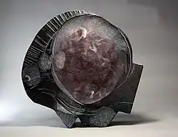 Profile', molten glass, cut engraving, 48 x 49 x 10&nbsp;cm, 2015