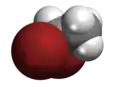 Spacefill model of 1,1-dibromoethane