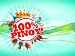 An image featuring people posing, Rizal Park statue, Darna and the beverage Halo-Halo, with green streaks over a cyan background. The show title is displayed on the left side of the image.