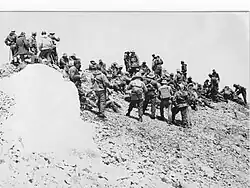 The 100th Separate Airborne Reconnaissance Company on the top of newly conquered VDV Peak of the Pamir Mountains