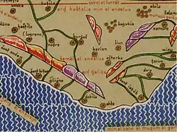 Al-Idrisi's map of the Iberian Peninsula.