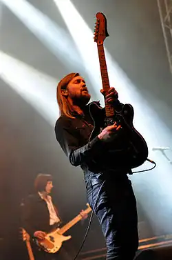 Guitarist Russell Marsden (front) and (old) bassist Emma Richardson (back) in 2014