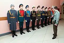 Different service and dress uniforms used by the 154th ICR's personnel