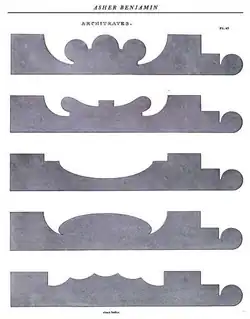 Architraves; illus. from Asher Benjamin's Practical House Carpenter, 1832