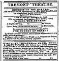 Advertisement for "Timour the Tartar" and "Cavern of Death," 1843