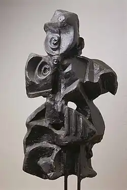 Girl with Snails (1964), polychrome asbestos cement, h. 90 cm}