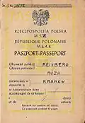 First post-war Polish passport, used in the second half of 1945