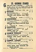 1949 VATC St George Stakes starters and results