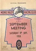 1950 MVRC John F. Feehan Stakes racebook front cover