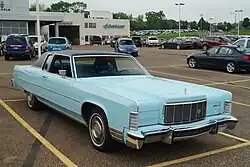 1976 Lincoln Town Coupe (two-door version)